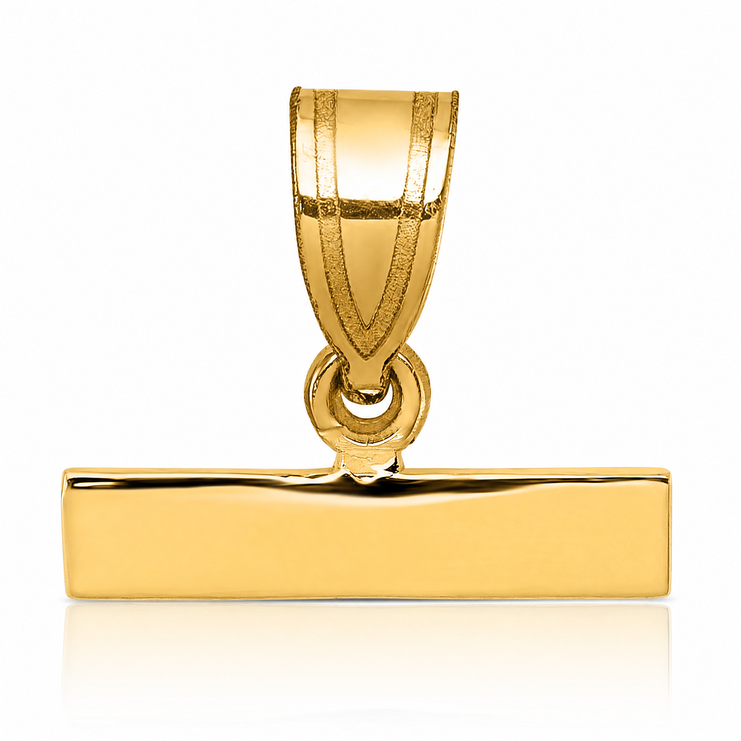 14ky Casted Medium Polished Top Charm - Lifestyle View