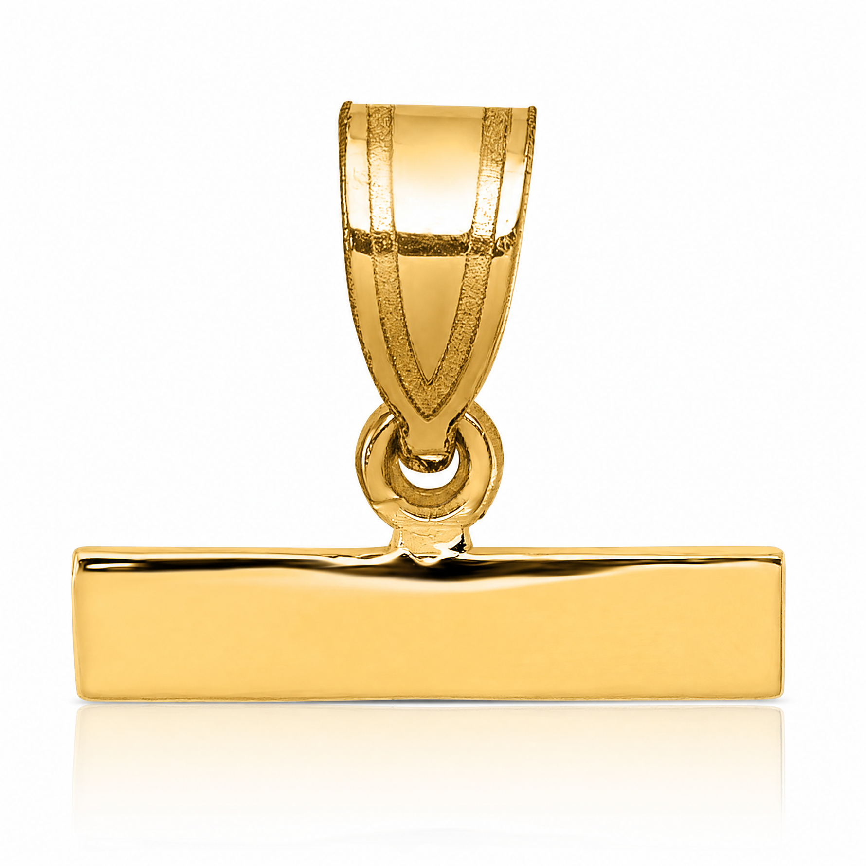 14ky Casted Medium Polished Top Charm - Lifestyle View