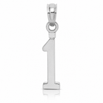 14kw Polished Number 1 Pendant - Lifestyle View
