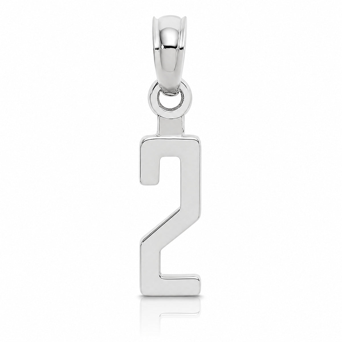 14kw Polished Number 2 Pendant - Lifestyle View