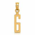 14k Polished Number 6 Pendant - Lifestyle View