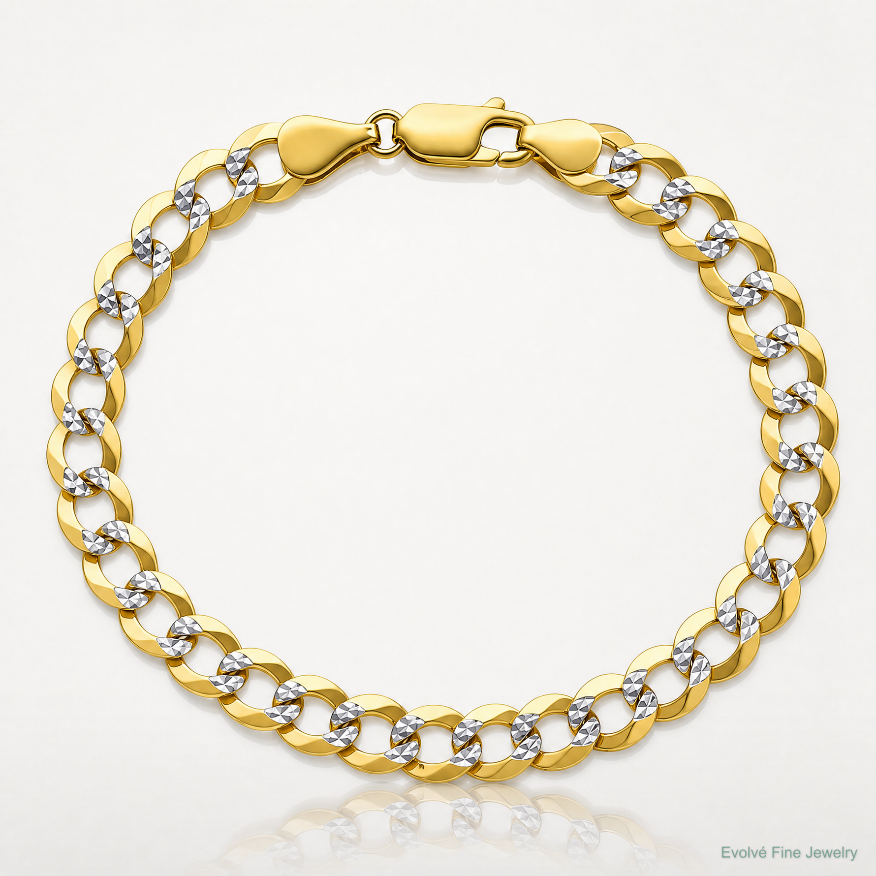 14k 5.9mm Lightweight PavÃ© Flat Cuban Chain - Lifestyle View