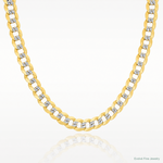 14k 7.2mm Lightweight PavÃ© Flat Cuban Chain - Lifestyle View