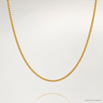 14k .5mm Box with Spring Ring Clasp Chain - Lifestyle View