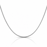 14k White Gold 1.3mm Curb Pendant Chain - Lifestyle View