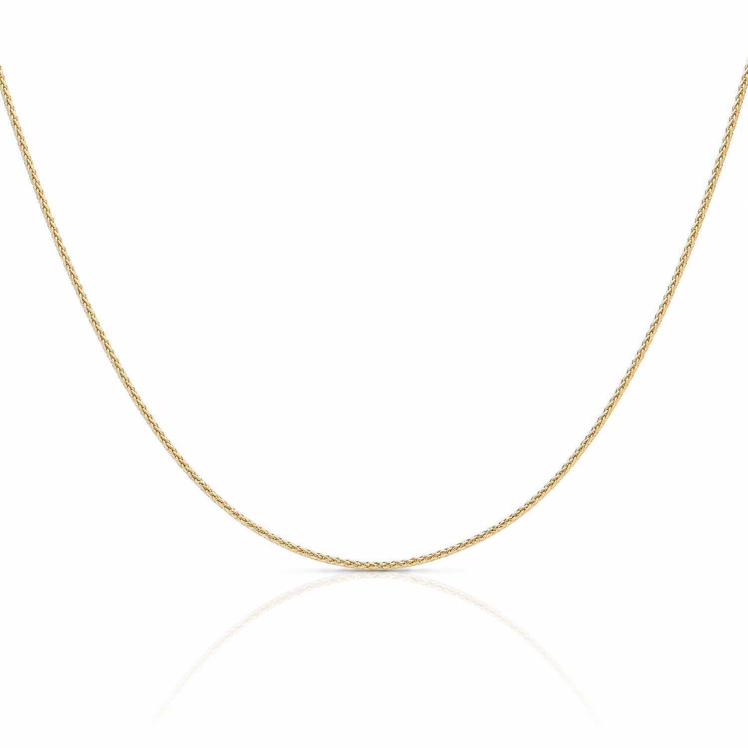 14k 1.05mm Spiga with Lobster Clasp Chain - Lifestyle View