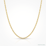 14k .6mm D/C Round Open Link Cable Chain - Lifestyle View