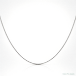 14k White Gold .85mm Spiga with Spring Ring Clasp Chain - Lifestyle View
