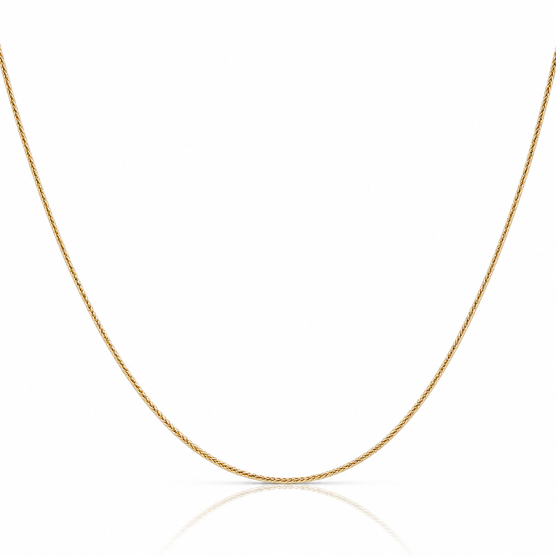 14k .85mm Spiga Chain - Lifestyle View