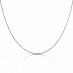 14k WG 1.1mm Baby Rope Chain - Lifestyle View