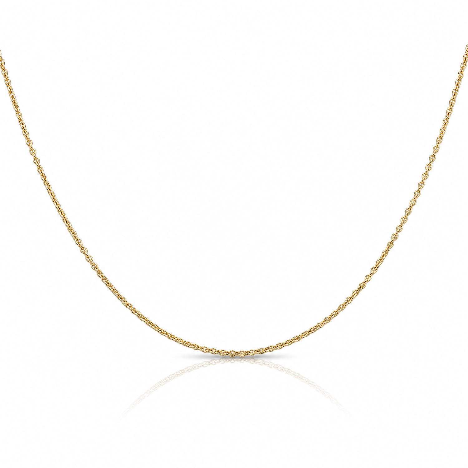 14k 1.2mm Cable Chain - Lifestyle View