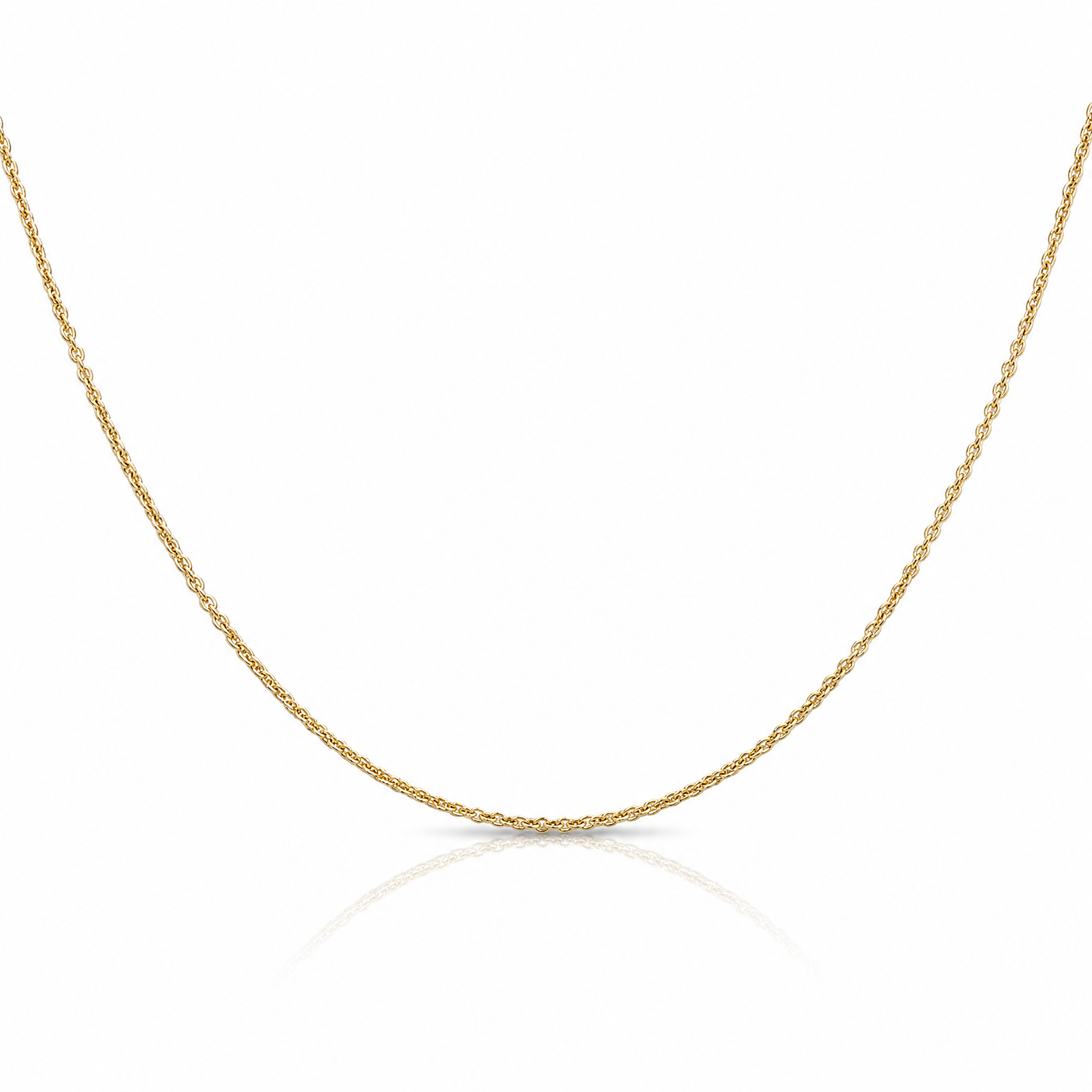 14k 1.2mm Cable Chain - Lifestyle View