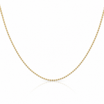 14k 1.2mm D/C Beaded Pendant Chain - Lifestyle View