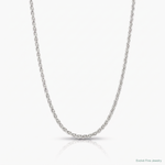 14k White Gold 1.5mm Parisian Wheat Chain - Lifestyle View
