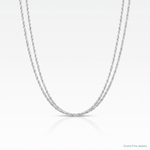 14K White Gold 1mm Round Parisian Wheat Chain - Lifestyle View