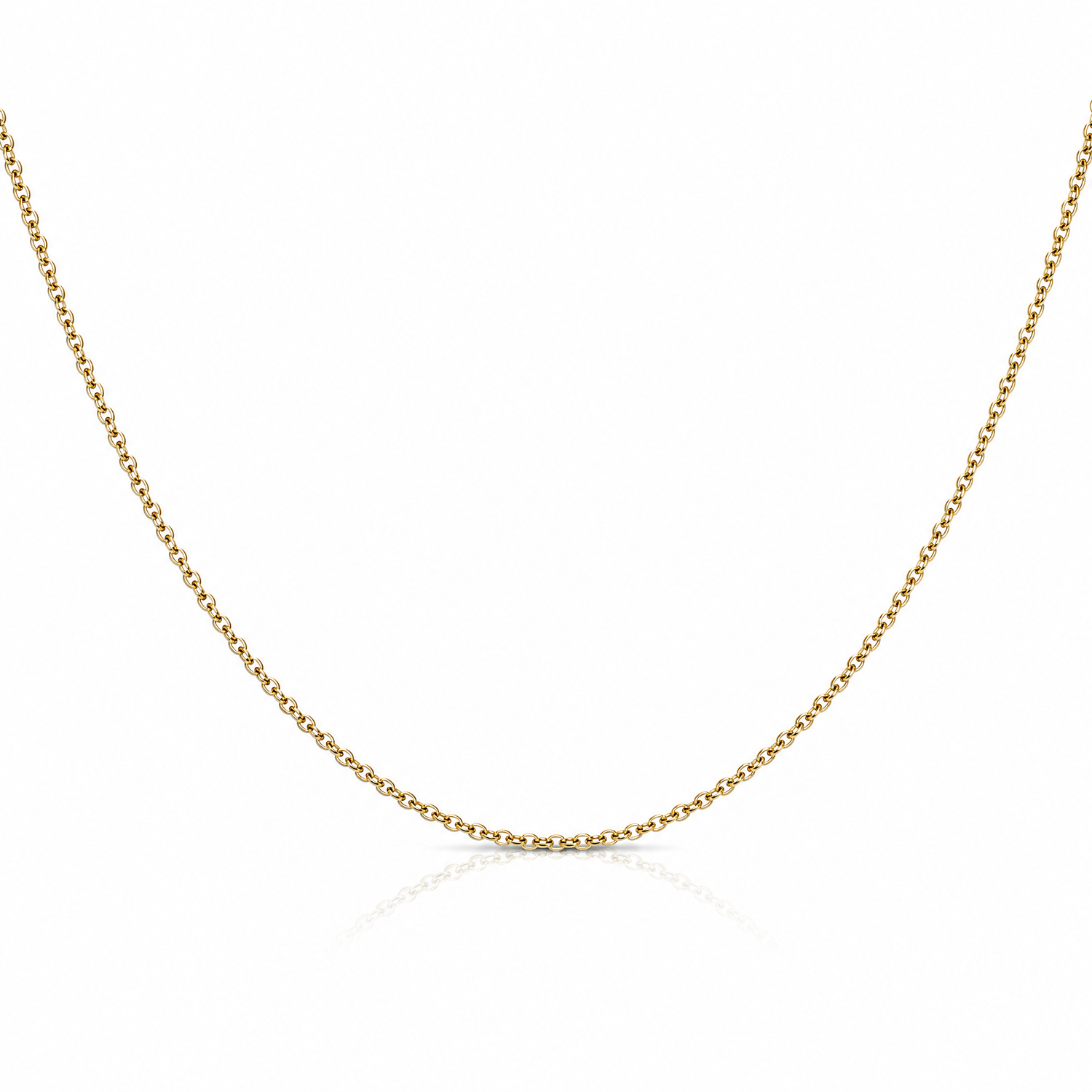 14k 1.15mm Rolo Pendant Chain - Lifestyle View