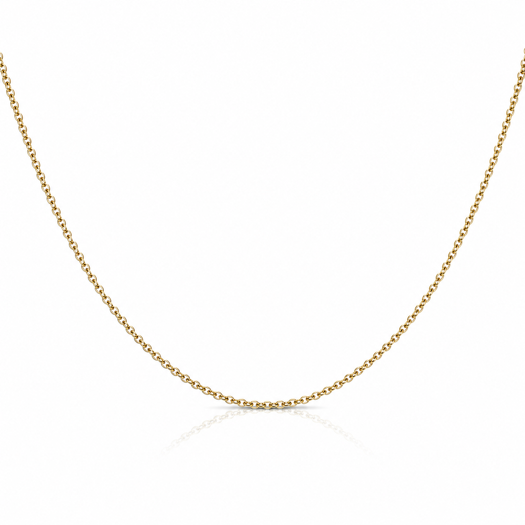 14k 1.15mm Rolo Pendant Chain - Lifestyle View