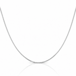 14k White Gold 1.15mm Rolo Pendant Chain - Lifestyle View