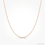 14k Rose Gold .5mm Baby Rope Chain - Lifestyle View