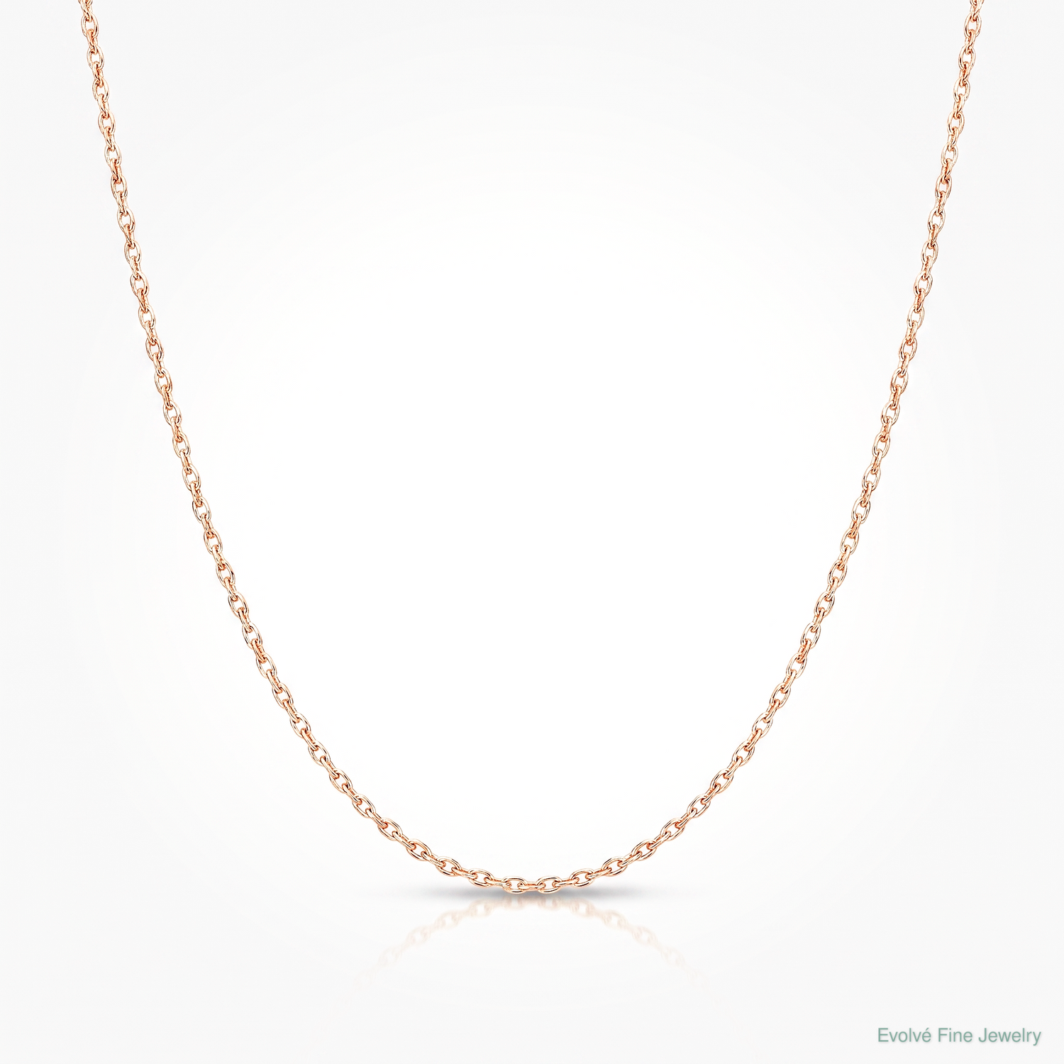 14k Rose Gold .5mm Baby Rope Chain - Lifestyle View