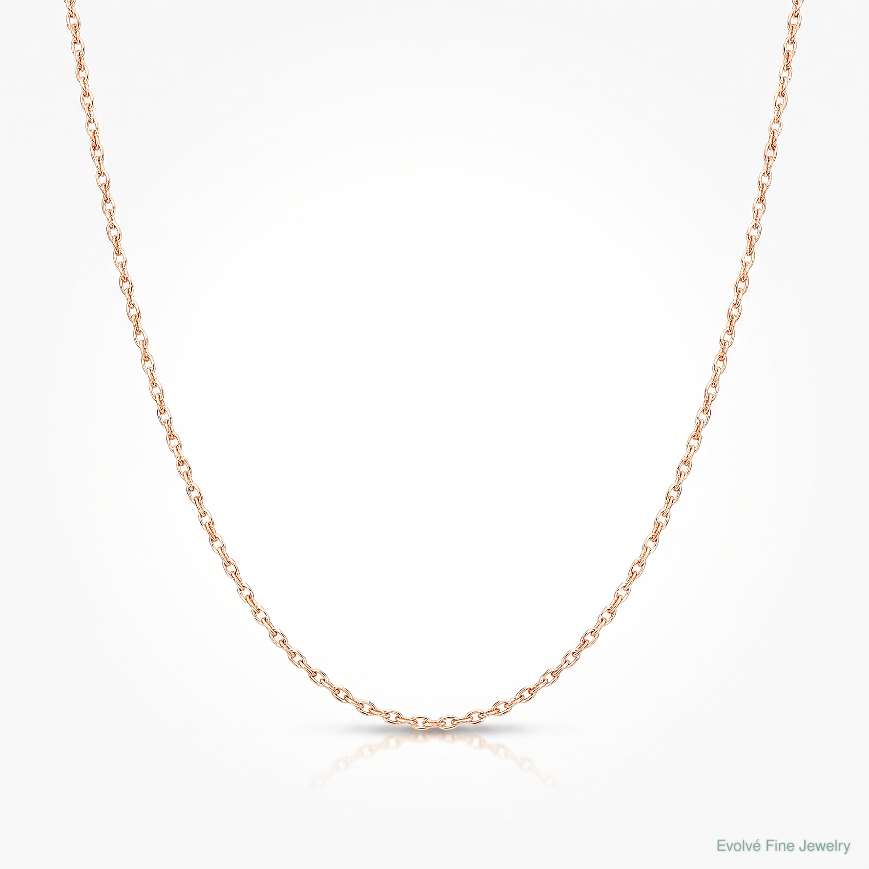 14k Rose Gold .5mm Baby Rope Chain - Lifestyle View