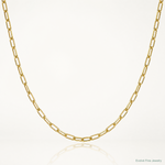 14k 2.1mm Solid Beveled Paperclip Chain - Lifestyle View