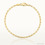 14k 2.1mm Solid Beveled Paperclip Chain - Lifestyle View