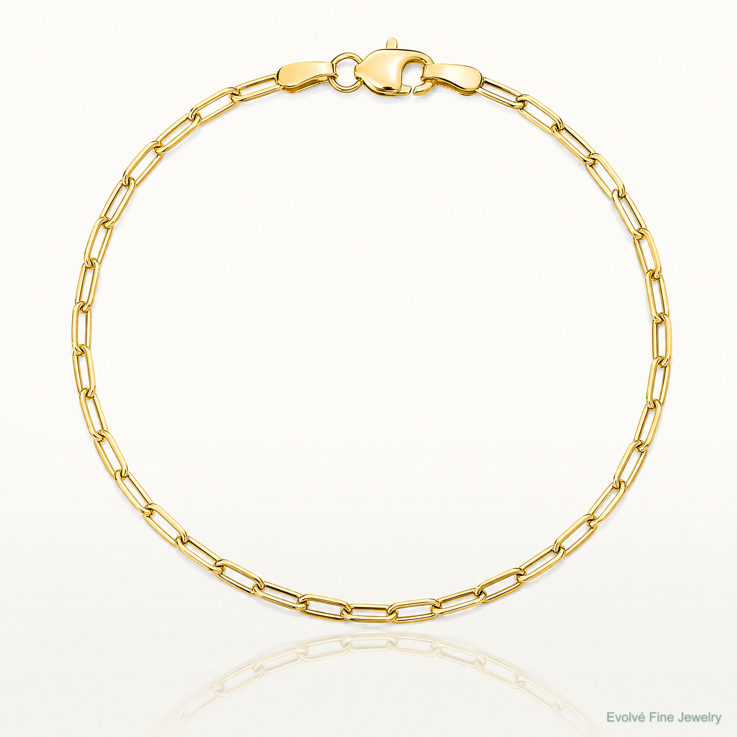 14k 2.1mm Solid Beveled Paperclip Chain - Lifestyle View