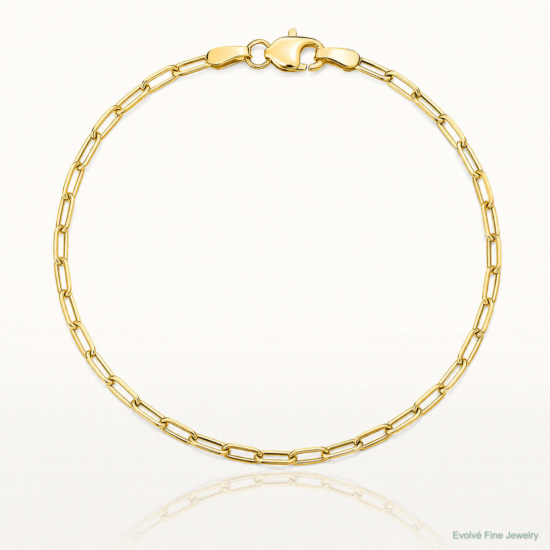 14k 2.1mm Solid Beveled Paperclip Chain - Lifestyle View