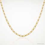 14k 3.0mm Solid Beveled Paperclip Chain - Lifestyle View