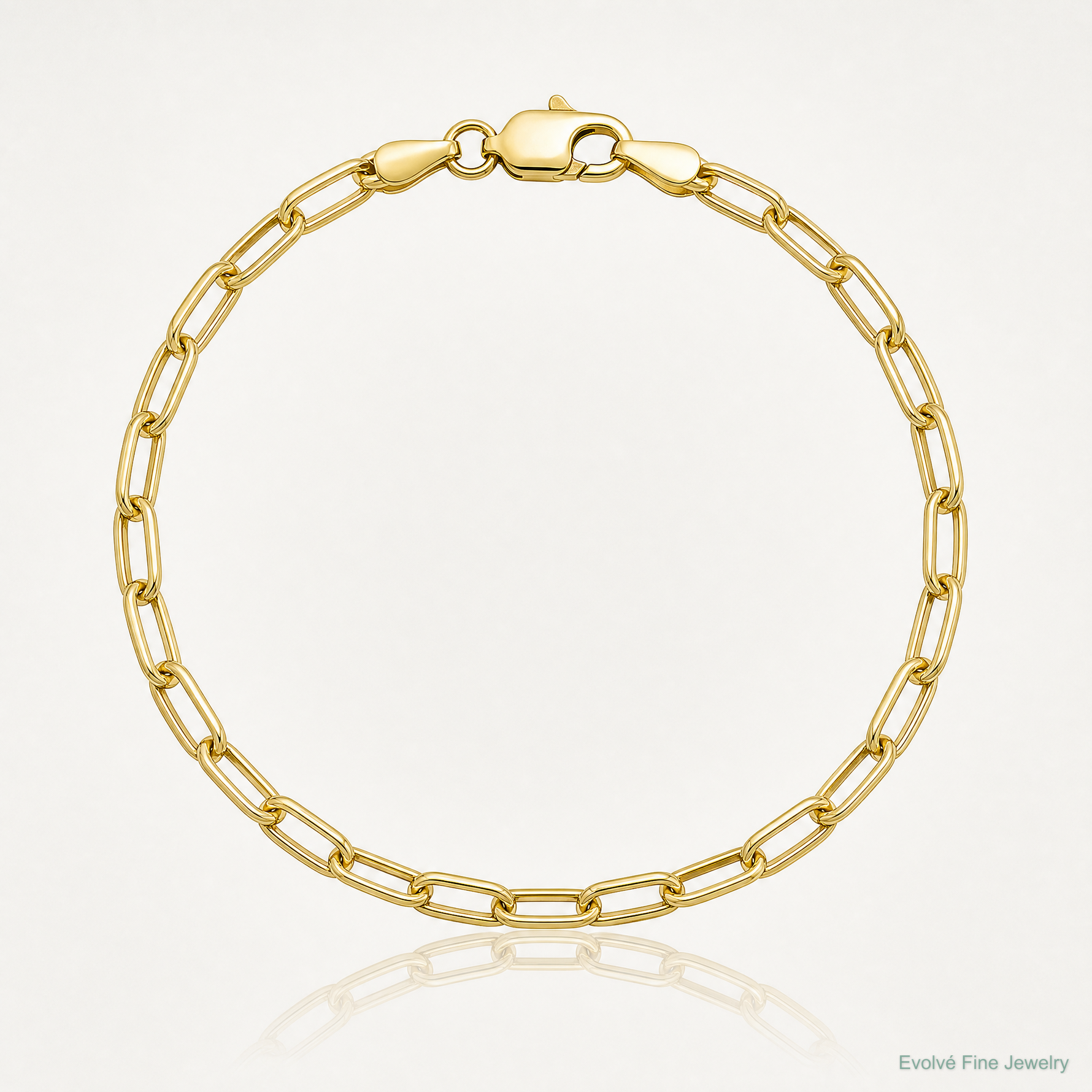 14k 3.0mm Solid Beveled Paperclip Chain - Lifestyle View