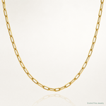 14k 3.5mm Solid Beveled Paperclip Chain - Lifestyle View