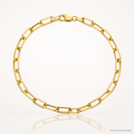 14k 3.5mm Solid Beveled Paperclip Chain - Lifestyle View