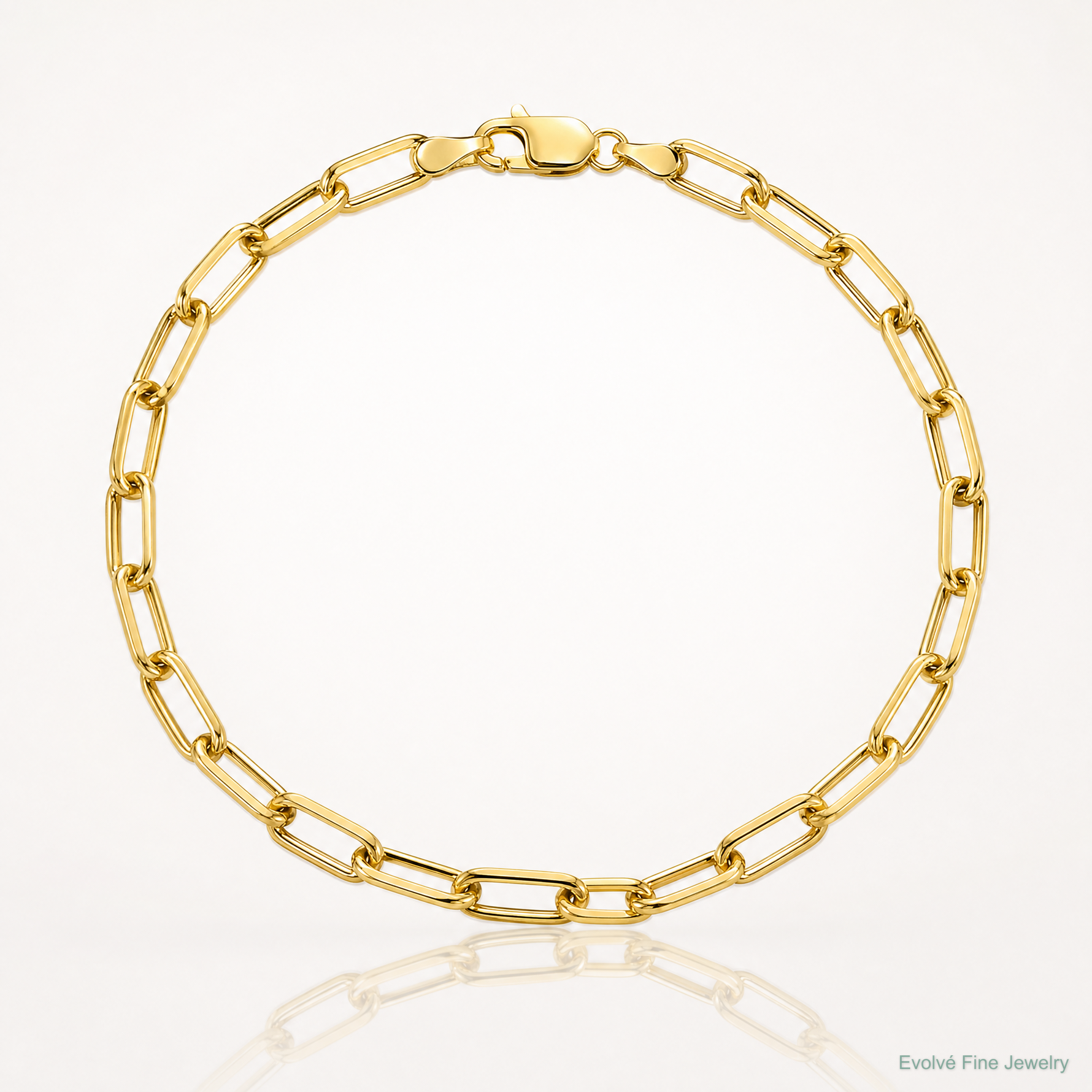14k 3.5mm Solid Beveled Paperclip Chain - Lifestyle View