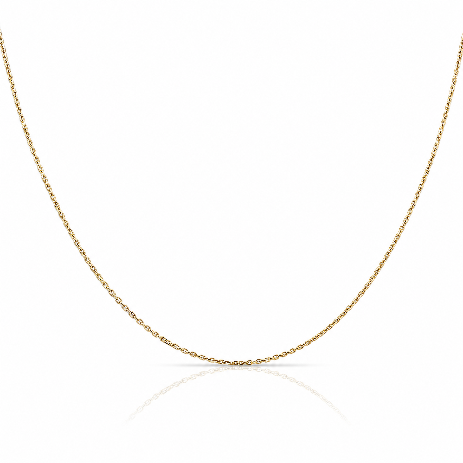 14k .8mm D/C Cable with Lobster Clasp Chain - Lifestyle View