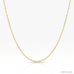 14k 1mm Round Open Link Cable Chain - Lifestyle View
