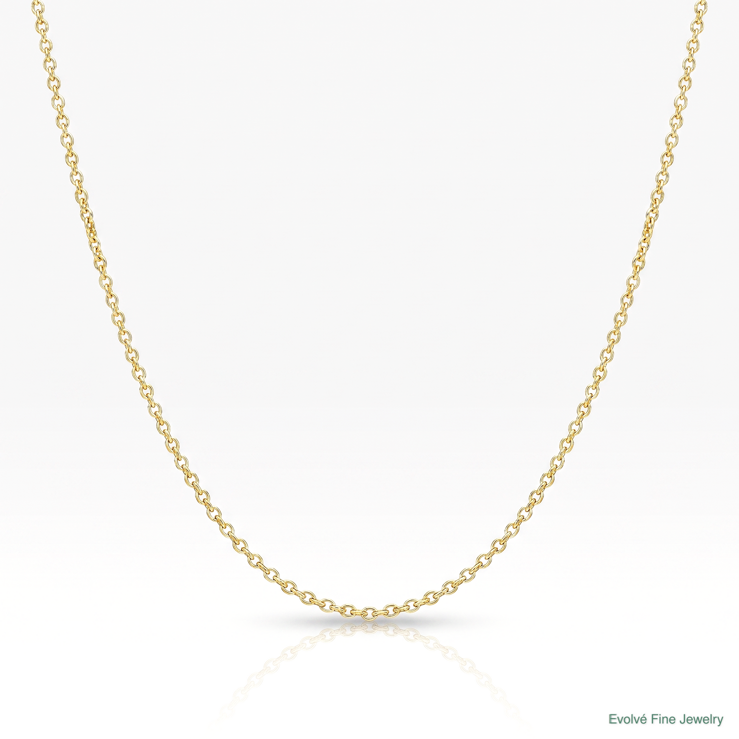 14k 1mm Round Open Link Cable Chain - Lifestyle View
