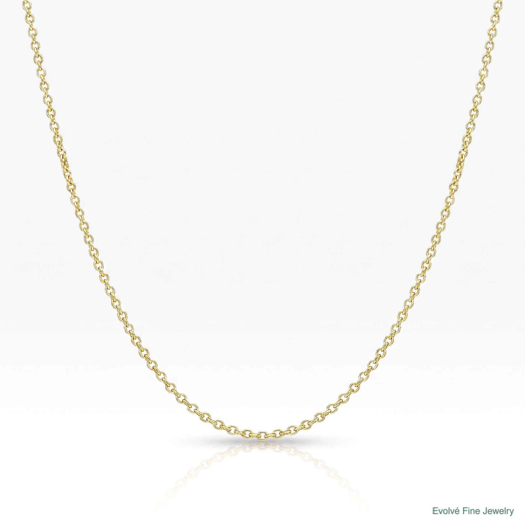14k 1mm Round Open Link Cable Chain - Lifestyle View