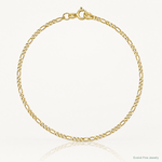 14k 1.25mm Flat Figaro Pendant Chain - Lifestyle View