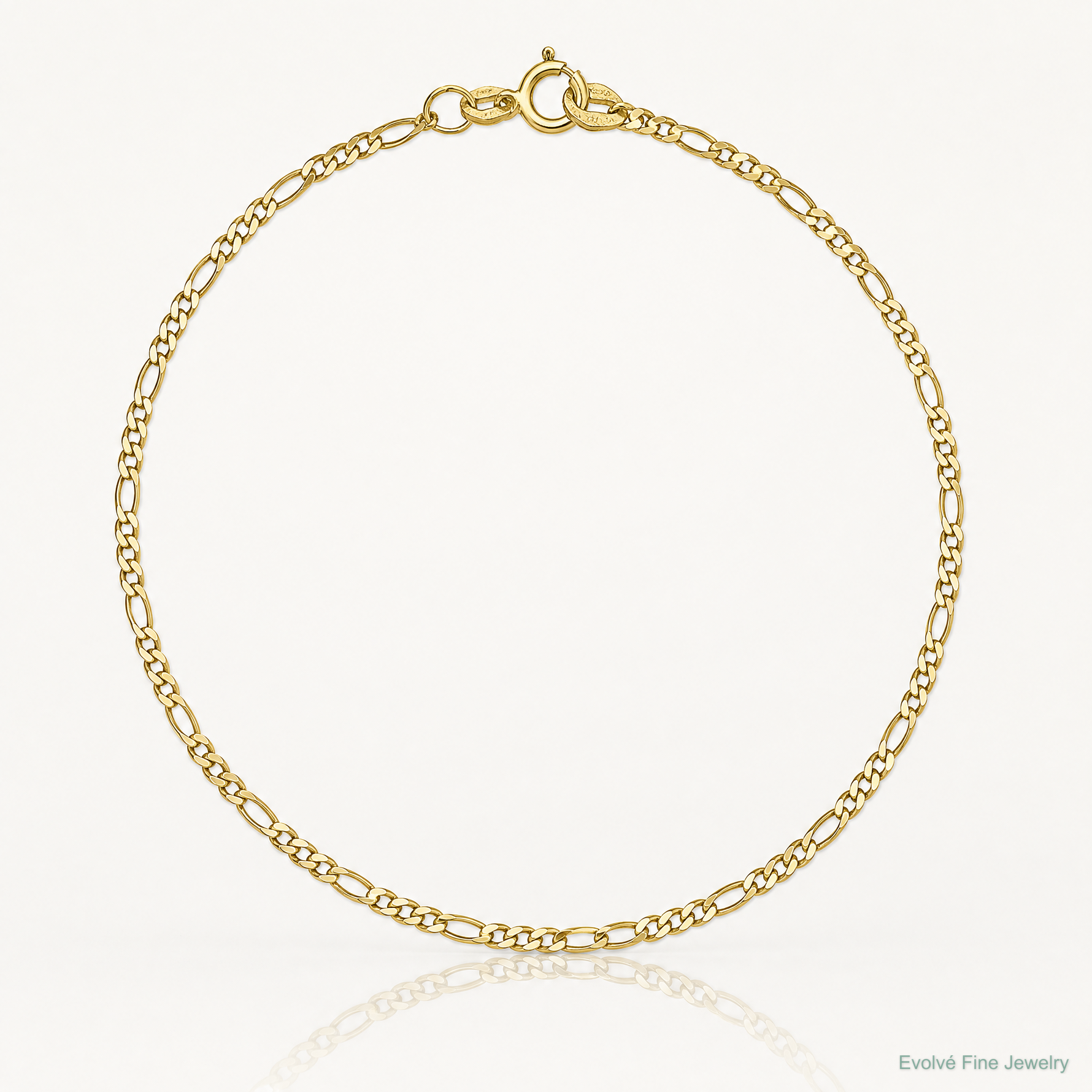 14k 1.25mm Flat Figaro Pendant Chain - Lifestyle View