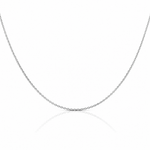 14k White Gold .9mm Cable with Lobster Clasp Chain - Lifestyle View