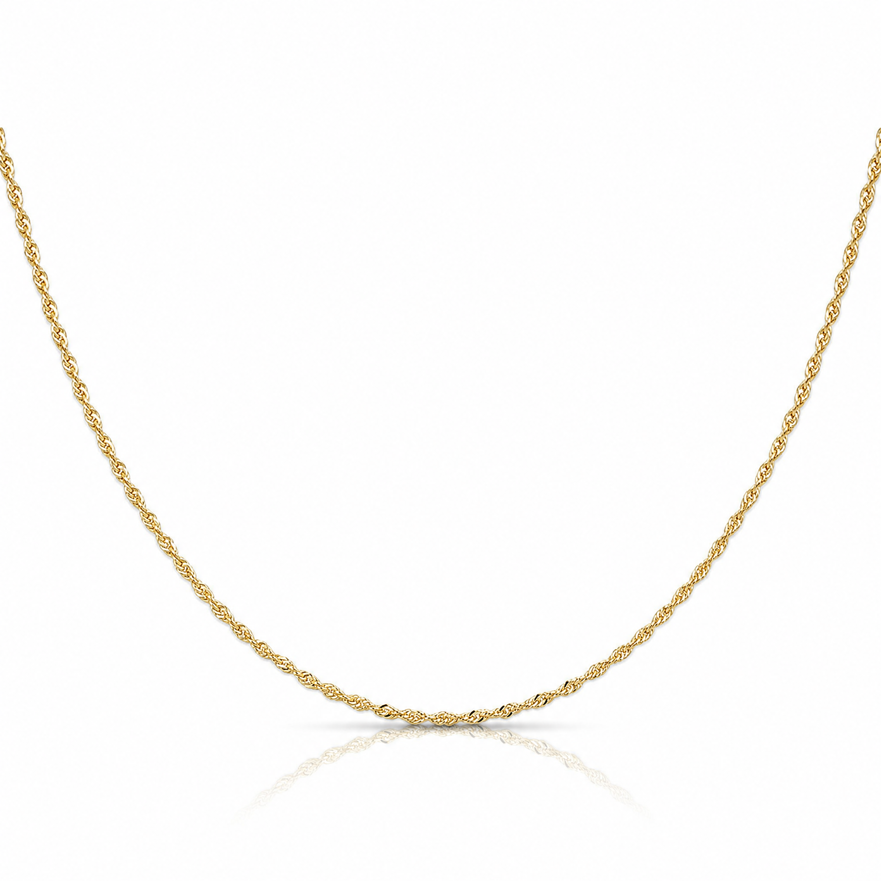 14k 1.10mm Singapore Chain - Lifestyle View