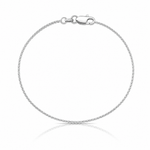 14k White Gold .85mm Spiga Chain - Lifestyle View
