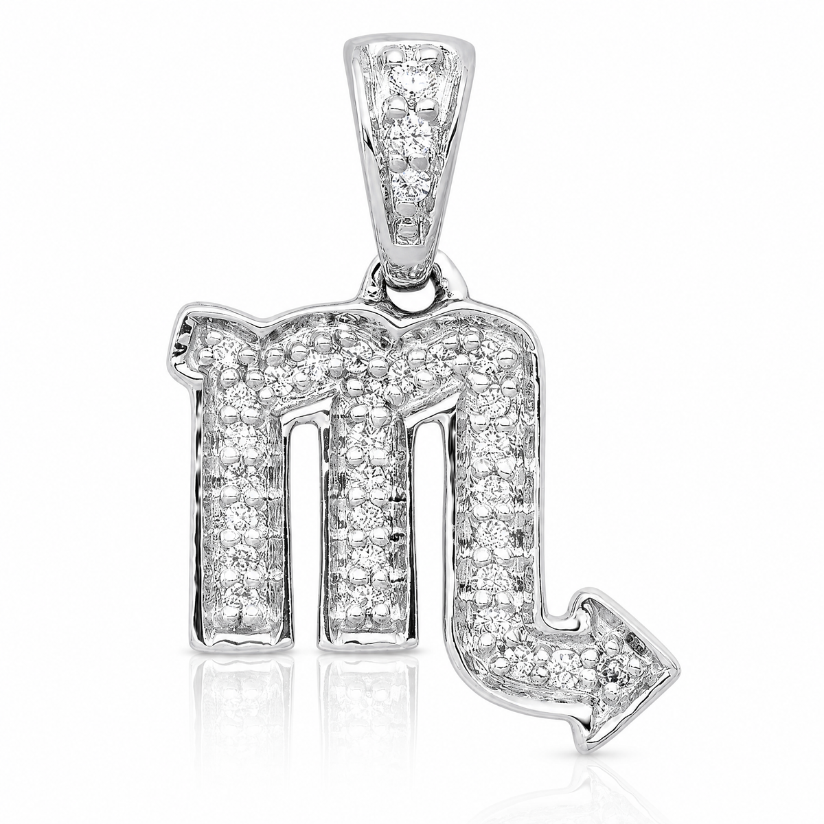 14k White Gold Diamond Scorpio Zodiac Pendant - Lifestyle View