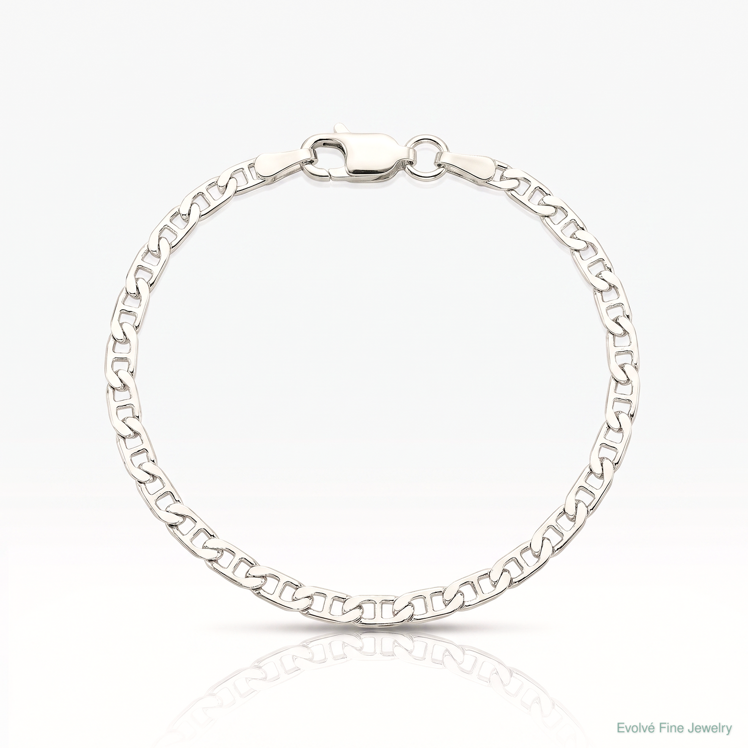 Sterling Silver 2.1mm Flat Anchor Chain - Lifestyle View