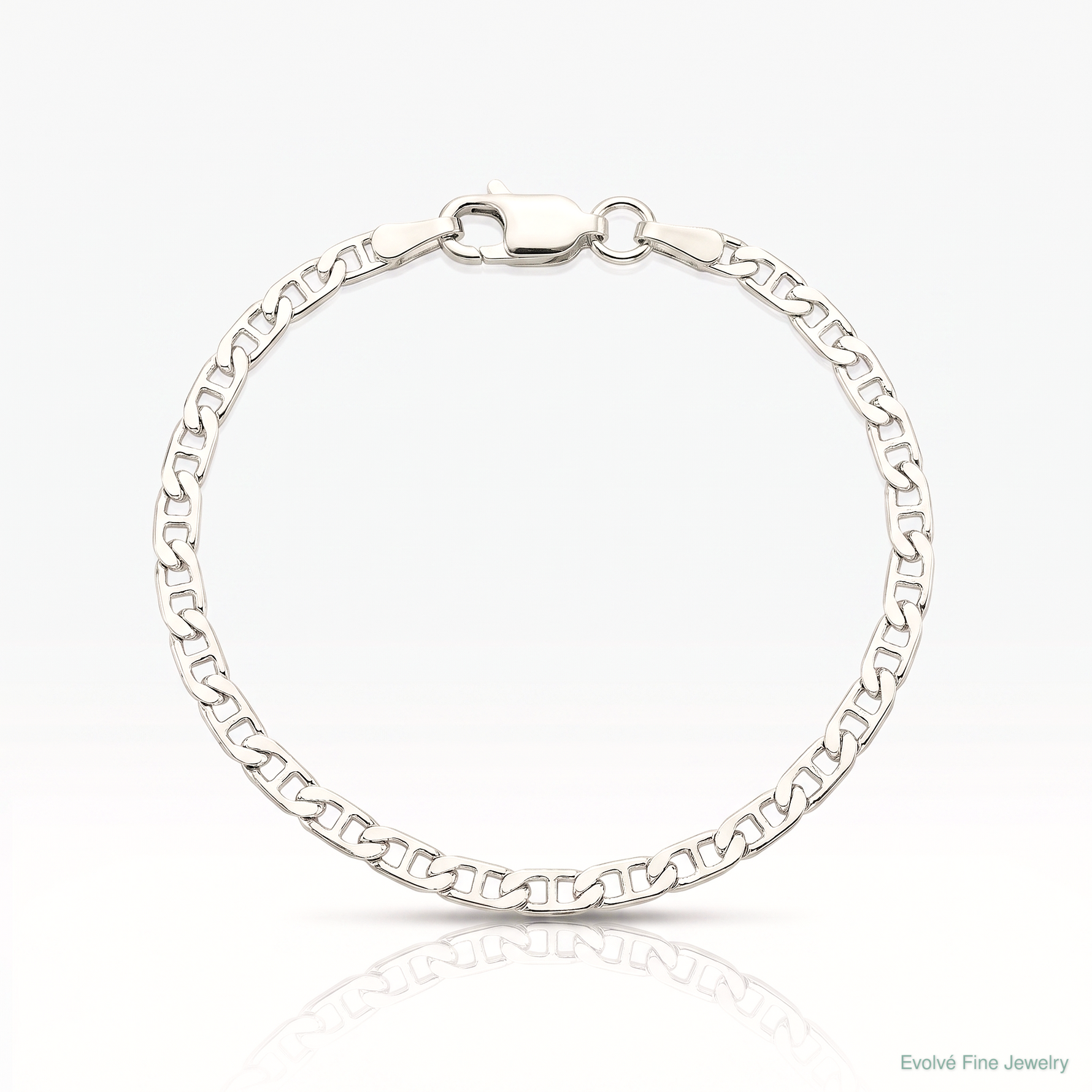 Sterling Silver 2.1mm Flat Anchor Chain - Lifestyle View