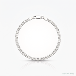 Sterling Silver Rhodium-plated 3.75mm Flat Anchor Chain - Lifestyle View