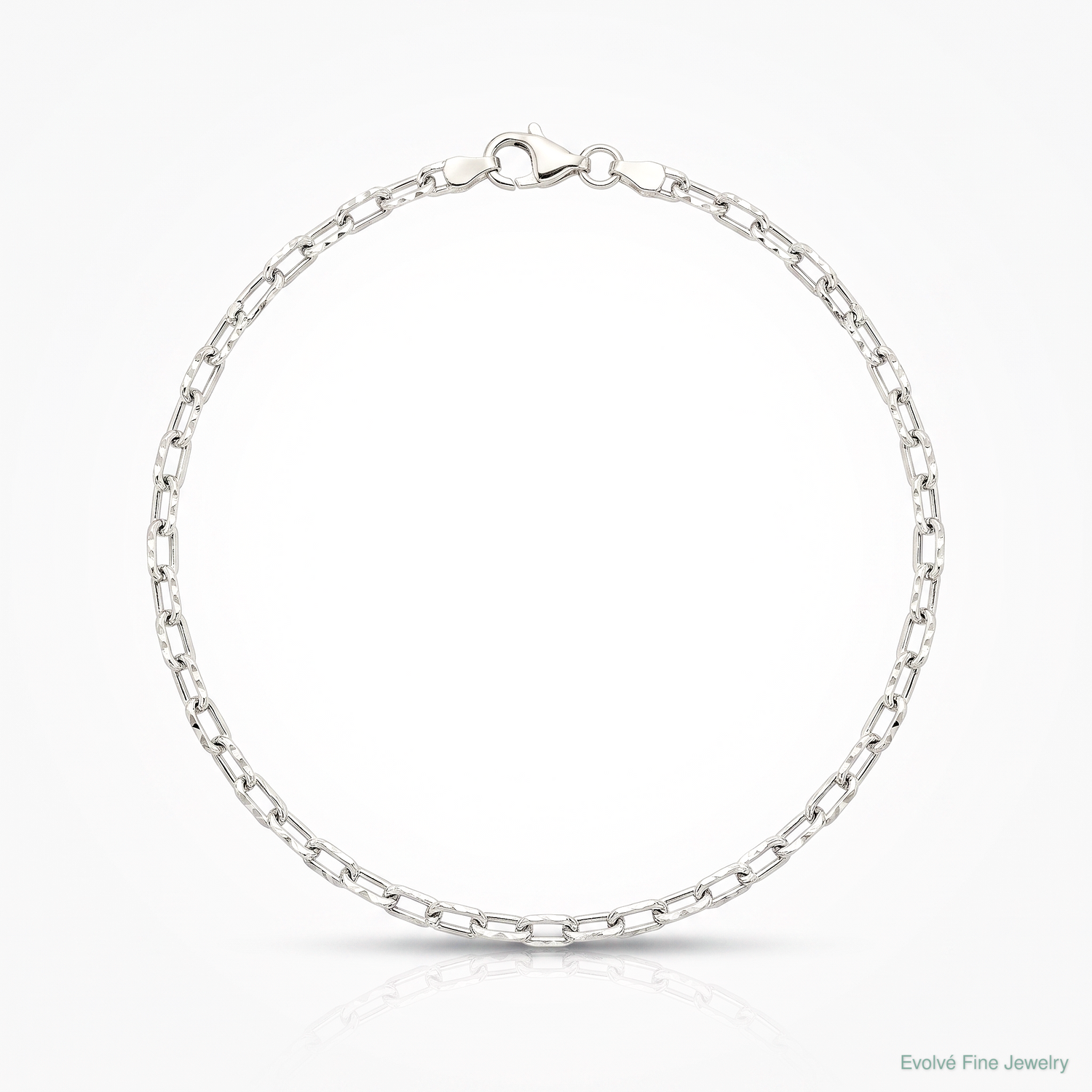 Sterling Silver 2.9mm Diamond-cut Long Link Cable Chain - Lifestyle View