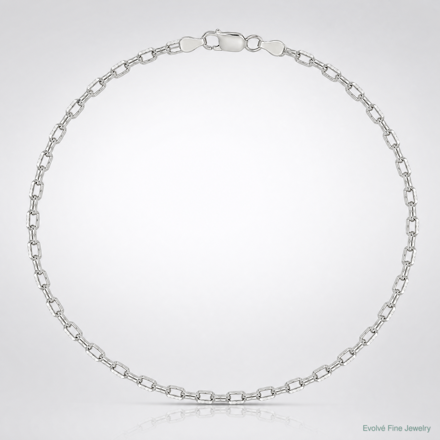 Sterling Silver 3.75mm Diamond-cut Long Link Cable Chain - Lifestyle View