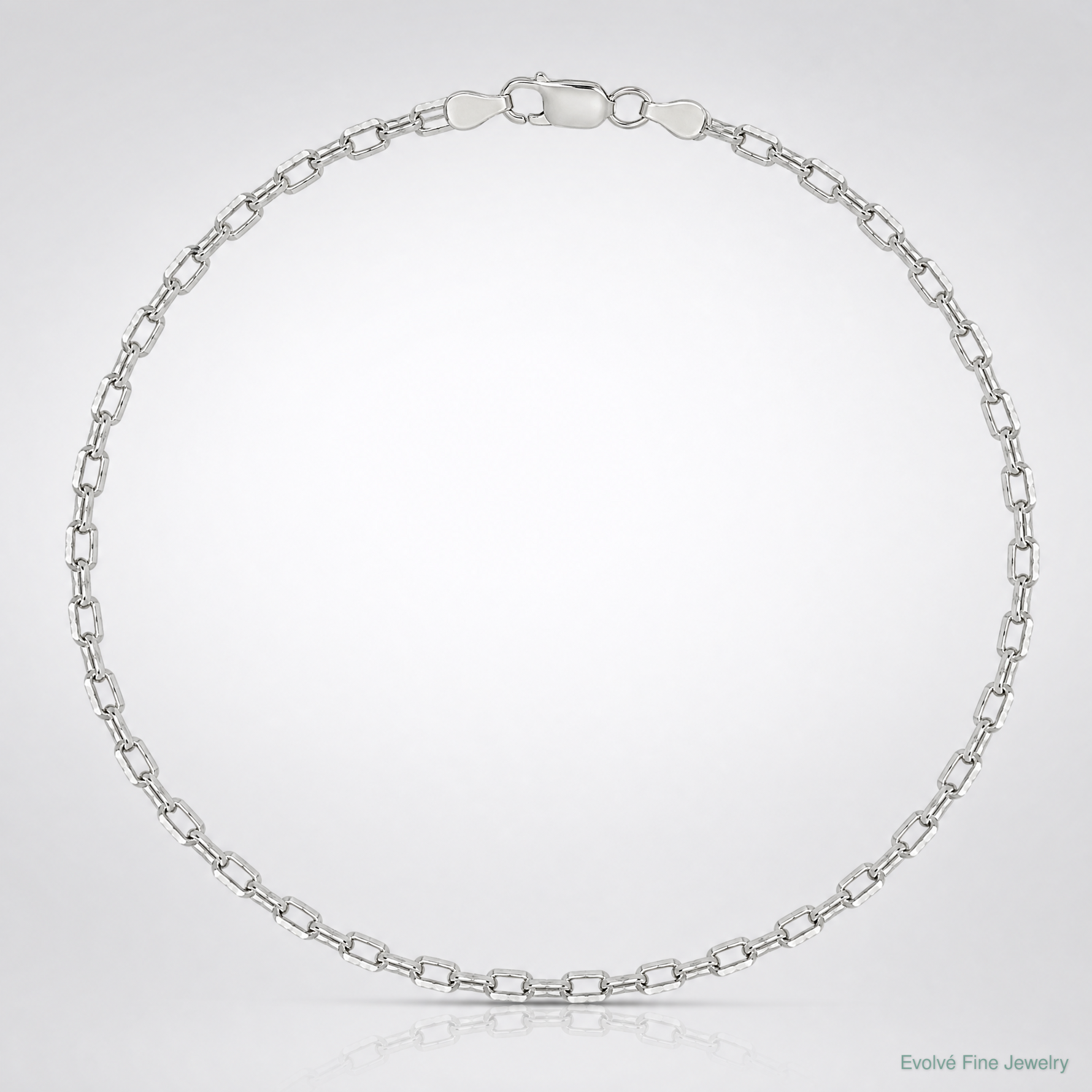 Sterling Silver 3.75mm Diamond-cut Long Link Cable Chain - Lifestyle View